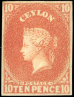 (*) SG#9 - 10d. Dull Vermillon. SUP. - Ceylon (...-1947)