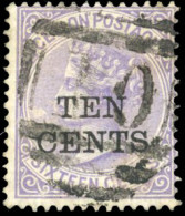 Obl. SG#161 - 10c. On 46c. Pale Violet. SUP. - Ceylon (...-1947)