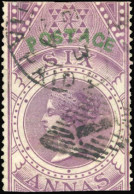 Obl. SG#68 - 6a. Purple. Green Overprint. Type II. SUP. - Fidji (...-1970)