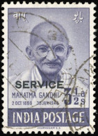 Obl. SG#O150b - Official Stamps. 3 1/2a. Violet ''GHANDI''. Overprint ''SERVICE'' In Noir. Harmer 5/11/68 - Lot 509. SUP - Fiji (...-1970)