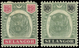 * SG#58+60 - 25c. Green And Carmine + 50c. Green And Black. VF. - Other & Unclassified