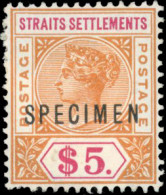 * SG#105 - 5£. Orange And Carmine. Optd ''SPECIMEN''. SUP. - Other & Unclassified