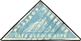 Obl. SG#14b - 4p. Pale Bright Blue. Laid Paper. CGH Cancellation In Black. SUP. - Kaap De Goede Hoop (1853-1904)