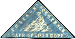 Obl. SG#14c - 4p. Deep-blue. F. - Kaap De Goede Hoop (1853-1904)