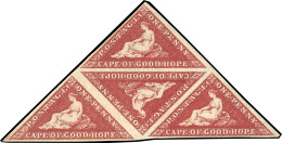 * SG#18 - 1p. Deep Carmine Red. Block Of 4. Larges Margins. SUP. - Kaap De Goede Hoop (1853-1904)