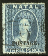 Obl. SG#53 - 3p. Blue. VF. - Natal (1857-1909)