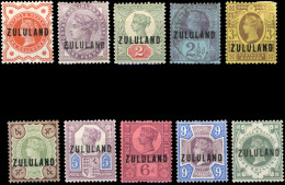 * SG#1/10 - 10 Values. SG#4 Used. VF. - Zululand (1888-1902)