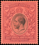 * SG#59 - 20r. Black And Purple. SUP. - Oeganda (...-1962)