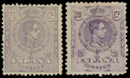 * 256+257 - 20c. Violet. Litho + Gravé. TB. - Andere & Zonder Classificatie