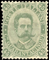 * 42 - 45c. Vert-gris. Excellent Centrage. 1 Dent Courte. - Non Classificati