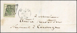 Obl. Zu#7 - 5c. Grand Aigle, Vert-jaune S/blanc Obl. Grille Fédérale Noire S/lettre Frappée Du CàD De GENEVE Du 29 Janvi - Autres & Non Classés