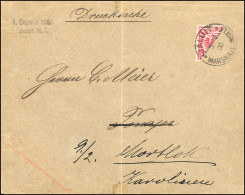 Obl. 9 - Coupé Du 10p. Obl. S/lettre Philatélique Frappée Du CàD De SALUIT Du 5 Décembre 1900 à Destination De PONAPE -  - Marshall-Inseln