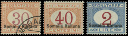 * 15II+16II - + 20II. 3 Valeurs. Surcharge En Bas Du Timbre. N°15 Obl. TB. - Somalia