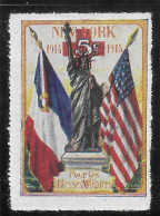 1914-1915 EPOQUE DELANDRE VIGNETTE WW1 USA NEW YORK  CROIX ROUGE ROUTE KREUZ POUR LES BLESSES MILITAIRES  - Rode Kruis