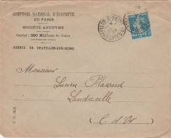 FRANCE - PERFORES  140 SUR LETTRE COMPTOIR NATIONAL D'ESCOMPTE  . - Storia Postale