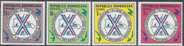 Dominican Republic Swimming Championship Emblem Sc 780-1, C254-5 MNH 1977 - Dominicaine (République)