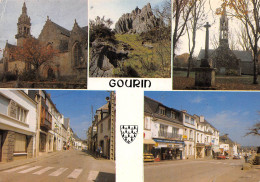 56 - GOURIN - L EGLISE, LE ROC TOUL-LAERON, LA CHAPELLE SAINT HERVE ET LES RUES DU BOURG - Gourin