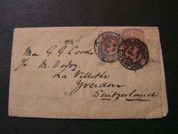 Liverpool Exchange  Wraper To Yverdon Swiss , 1890 - Brieven En Documenten