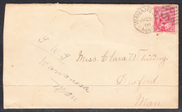 Canada Cover, Desford Manitoba, Jul 2 1909, See Notes, A1 Broken Circle Postmark, From Wawanesa MB - Lettres & Documents