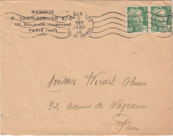 FRANCE - PERFORES  716A GANDON PAIRE  PERFORE VB  VARIN BERNIER - Briefe U. Dokumente
