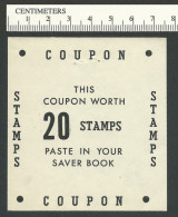 B39-34 CANADA Black Diamond Trading Stamp 20 Stamps Coupon 4b Used Tear - Viñetas Locales Y Privadas