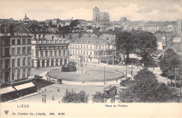 BELGIQUE - Liège - Place Du Theatre - Carte Postale Ancienne - Liege