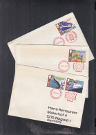 GROSSBRITANNIEN  1147-1150, Auf 3 Briefen, Europa CEPT: Transport Und Kommunikation, 1988 - Covers & Documents