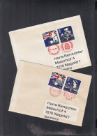 GROSSBRITANNIEN  1151-1154, Auf 2 Briefen, Kolonisation Von Australien, 1988 - Brieven En Documenten