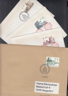 GROSSBRITANNIEN  1174-1177, Auf 4 Briefen, Burgen, 1988 - Covers & Documents