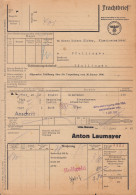 EISENBAHN FRACHTBRIEF  11.6.1942 Für Glaswaren Und Gießkannen Von Ulm Nach Pfullingen - Ferrocarril