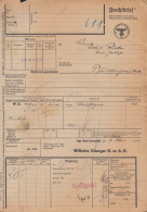 EISENBAHN FRACHTBRIEF  9.3.1942 Für Verzinkte Rohre Von Stuttgart-Bad Cannstatt über Plochingen Nach Pfullingen - Ferrocarril