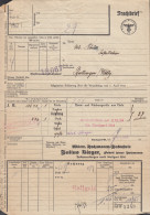 EISENBAHN FRACHTBRIEF  8.12.1939 Für Haushaltswaren Aus Holz Von Stuttgart über Plochingen Nach Pfullingen - Chemin De Fer