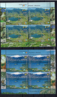 Argentina - 2004 - 2 Souvenir Sheet - Emisión Conjunta Argentina - Rumania. Lagos De Montañas. - Unused Stamps