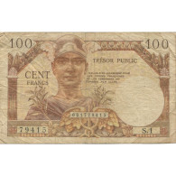 France, 100 Francs, 1955-1963 Treasury, 1955, TB, Fayette:VF34.1, KM:M11a - 1955-1963 Staatskas