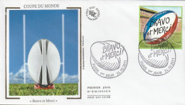 2011 : " COUPE DU MONDE DE RUGBY 2011 : BRAVO " Sur Enveloppe 1er Jour Sur Soie N°YT 4612 Parfait état FDC A Saisir !!! - Rugby