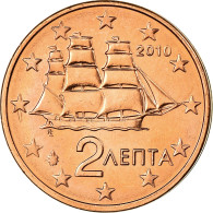 Grèce, 2 Euro Cent, 2010, SUP, Copper Plated Steel, KM:182 - Griekenland