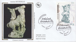 2011 " OEUVRE D'ANTOINE BOURDELLE / NU " Sur Enveloppe 1er Jour Sur Soie. N° YT 4626. Parfait état. FDC à Saisir !!! - Nudes