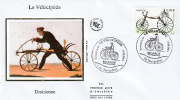 2011 " LE VELOCIPEDE :  DRAISIENNE " Sur Enveloppe 1er Jour. N° YT 4556. Parfait état. FDC à Saisir !!! - Vélo