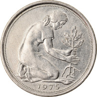 Monnaie, République Fédérale Allemande, 50 Pfennig, 1975, Karlsruhe, TTB - 50 Pfennig