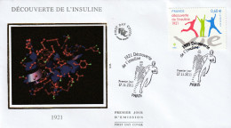 2011 " 90 ANS DE L'INSULINE " Sur Enveloppe 1er Jour Sur Soie N°YT 4630 Parfait état. FDC à Saisir !!! - Pharmazie