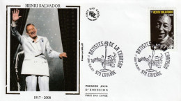 2011 " HENRI SALVADOR " Sur Enveloppe 1er Jour Sur Soie N° YT 4606. Parfait état. FDC à Saisir !!! - Sänger