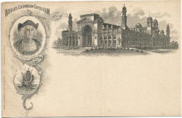 ETATS UNIS ENTIER ONE CENT POST CARD UNITED STATES AMERICA ETATS UNIS WORLDS COLUMBIA EXPOSITION NEUF - ...-1900