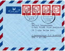 72398 - Bund - 1965 - 4@20Pfg Bach A LpBf BOCHUM -> Suedafrika - Covers & Documents