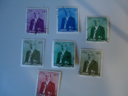 LIBAN  LEBANON   USED 7  STAMPS CHEHAB - Lebanon