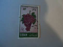 LIBAN  LEBANON   USED   STAMPS  FRUITS - Lebanon