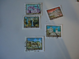 LIBAN  LEBANON   USED   STAMPS  5 LANDSCAPES - Lebanon