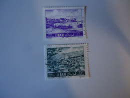 LIBAN  LEBANON  USED  STAMPS  2 LANDSCAPES - Lebanon