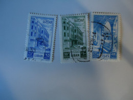 LIBAN  LEBANON  USED  STAMPS  3 LANDSCAPES 1953 AND 1954 - Libanon