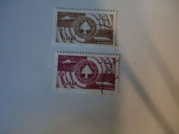 LIBAN  LEBANON   USED  STAMPS 2 TREE EMBLEM - Libanon