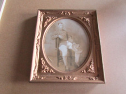 WW1 US Soldier Photo In Frame - 1914-18
